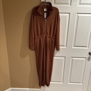 NWT Varley Double Soft Jessie Jumpsuit Women’s Large Brown Anthropologie